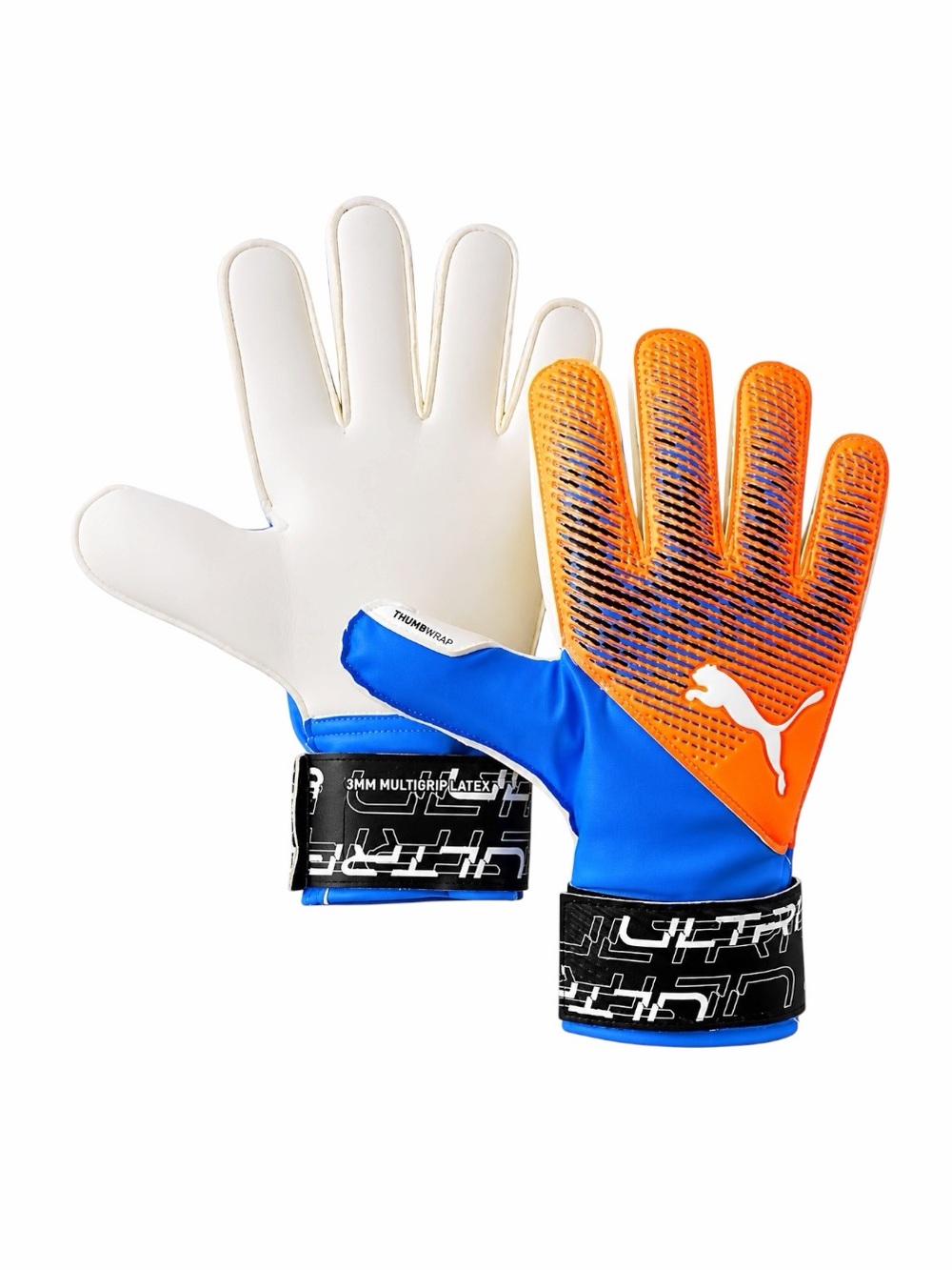 Puma Ultra Protect 3 Regular Cut Soccer Goalkeeper Gloves Sz 8 Orange Blue NEW